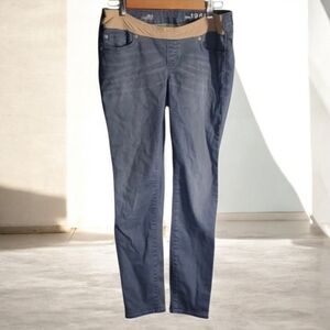 Gap 1969 jeans women's size 28 size 6R size 6 blue cream maternity front elastic